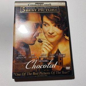 Movie Chocolat DVD very minor scratch does not affect movie play free w $15